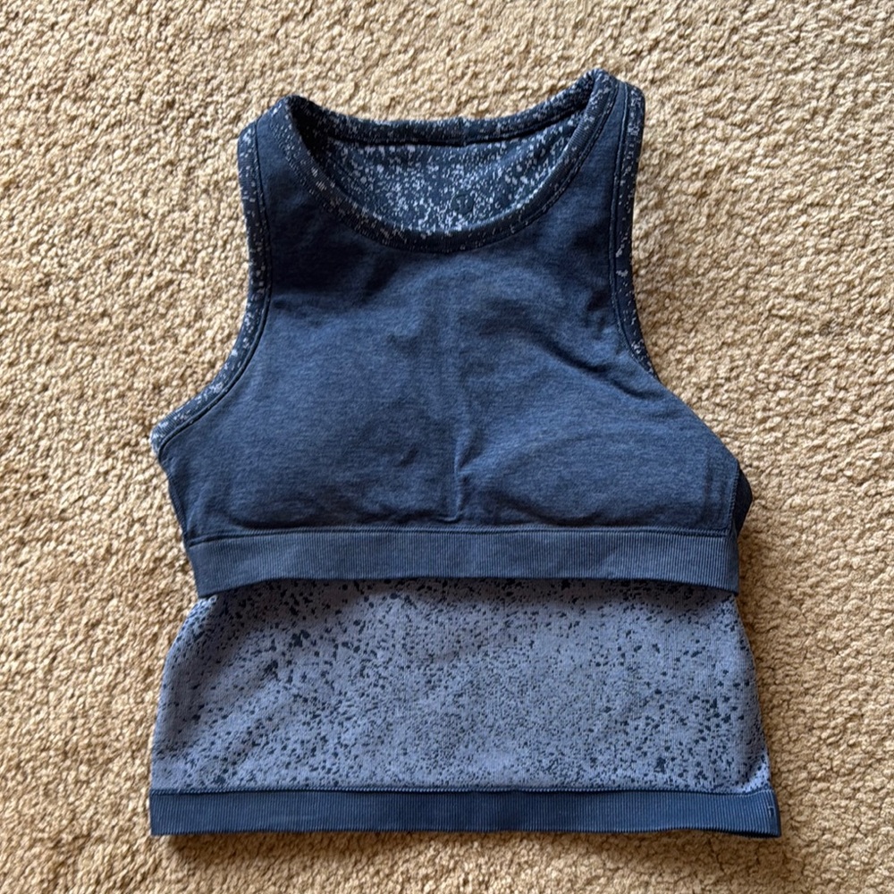 Lululemon Ebb to Street Cropped Racerback Tank Top SZ.6 - Picture 4 of 5